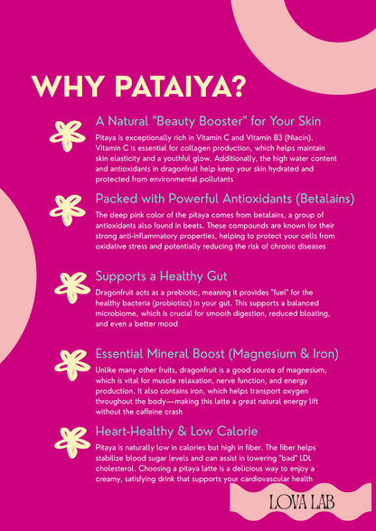 LOVA PINK – Premium Dragonfruit Latte Powder | Pink Pitaya Superfood Mix (Vegan)